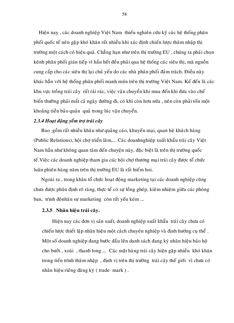 image for page Các giải pháp nâng cao năng lực cạnh tranh của mặt hàng trái cây xuất khẩu của Việt Nam sang thị trường EU giai đoạn 2006 2015