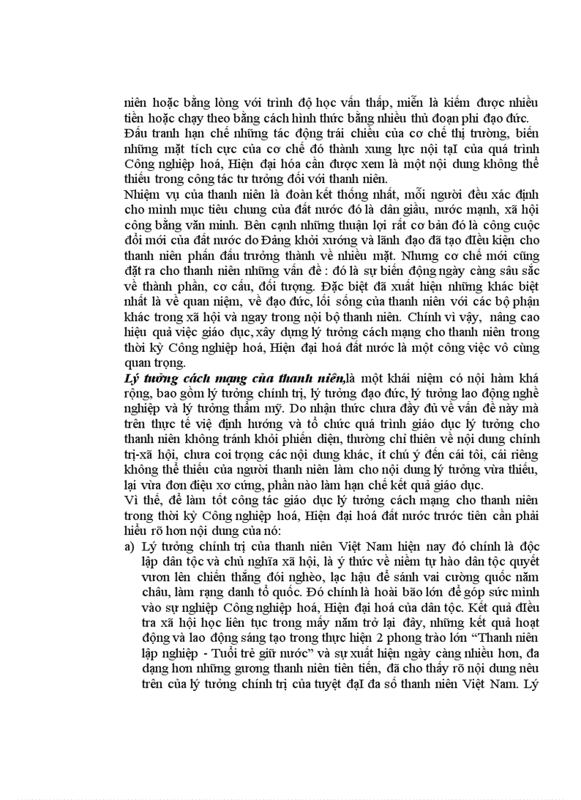 image for page Tiểu luận Thực trạng và giải pháo nâng cao chất lượng công tác giáo dục lý tưởng cách mạng cho thanh niên xã Hương Lâm Phú Thọ