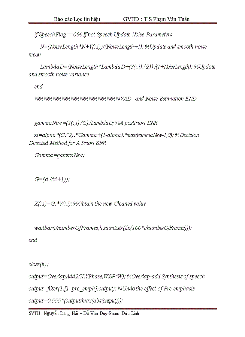 image for page Lọc tín hiệu có code matlab đi kèm