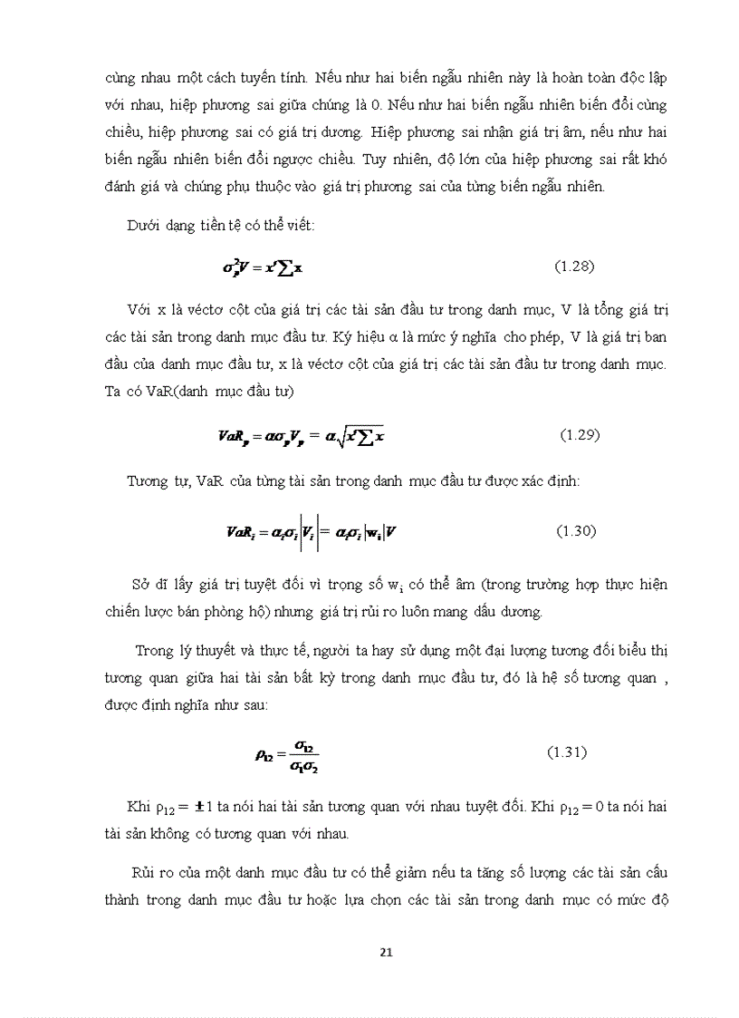 image for page Ứng dụng phương pháp xác định giá trị rủi ro VaR trong phân tích và quản trị rủi ro các dự án đầu tư ngành thép tại Ngân hàng Agribank chi nhánh tỉnh Hải Dương