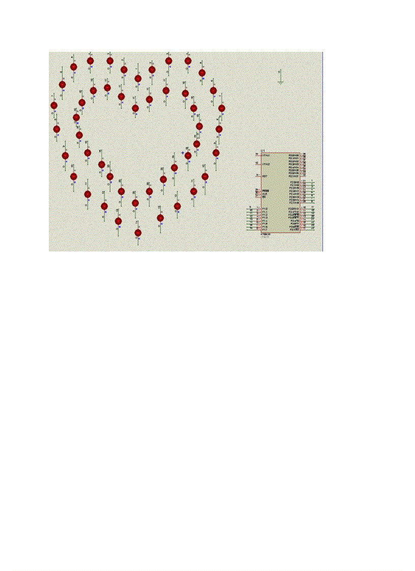 image for page Dùng vi điều khiển IC 89s52 điều khiển chạy các hiệu ứng trên các led được xếp thành hình hai trái tim lồng nhau
