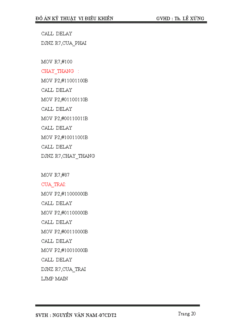 image for page Vi điều khiển Mạch code đầy đủ