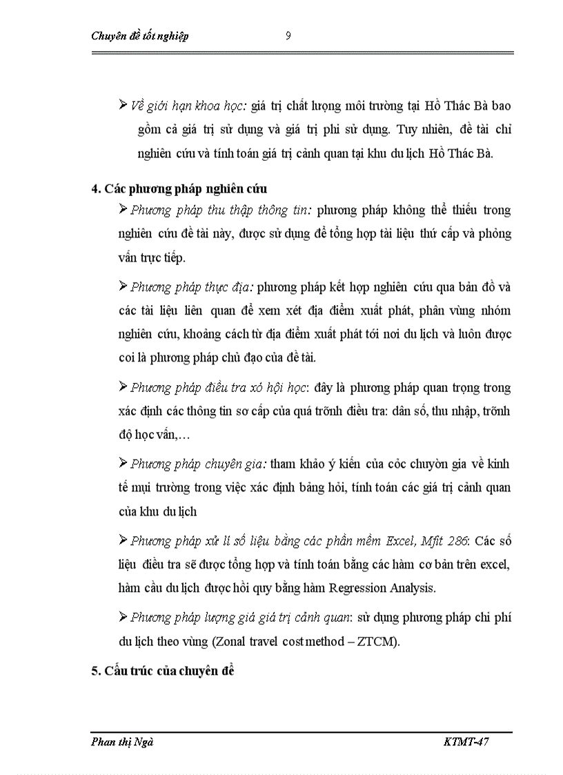 image for page Lượng giá giá trị cảnh quan khu du lịch hồ thác bà bằng phương pháp chi phí du lịch