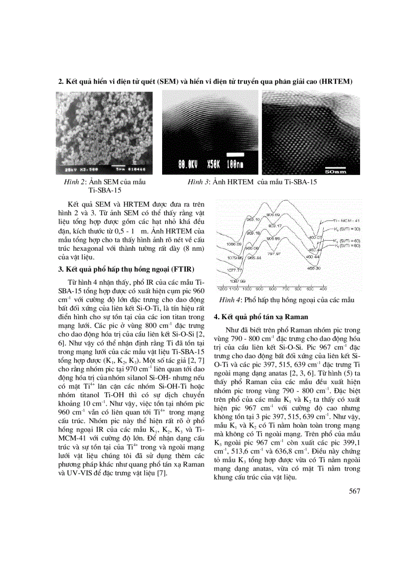 Nghiên cứu Tổng hợp vật liệu Ti SBA 15 từ thủy tinh lỏng Việt Nam và tính chất xúc tác trong phản ứng oxi hóa pinen