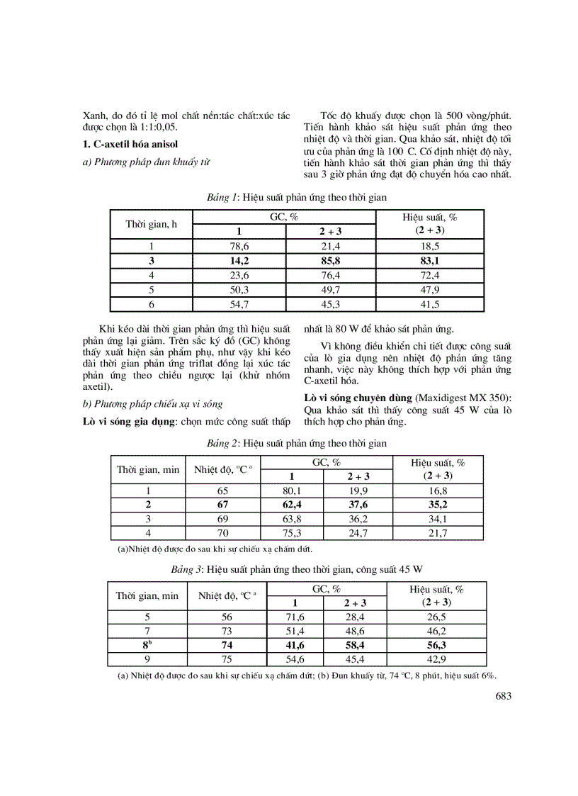 image for page KHảO SáT PHảN ứNG C AxETIL HóA MộT Số ARIL METIL ETE TRONG ĐIềU KIệN HóA HọC XANH