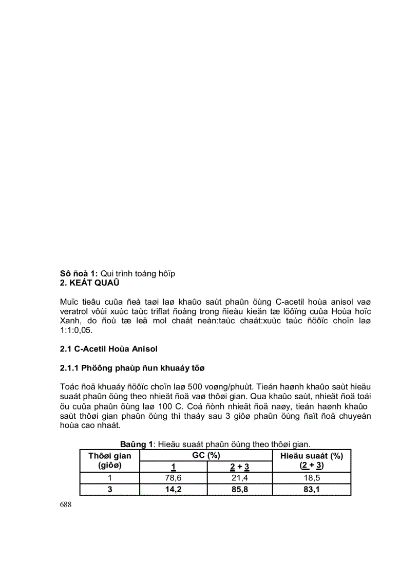 image for page KHảO SáT PHảN ứNG C AxETIL HóA MộT Số ARIL METIL ETE TRONG ĐIềU KIệN HóA HọC XANH