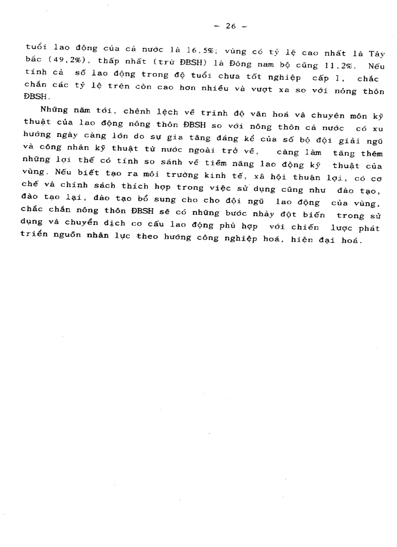 image for page Chuyển dịch cơ cấu lao động nông thôn nhằm tạo việc làm và sử dụng hợp lý nguồn lao động vùng Đồng Bằng Sông Hồng đến năm 2000