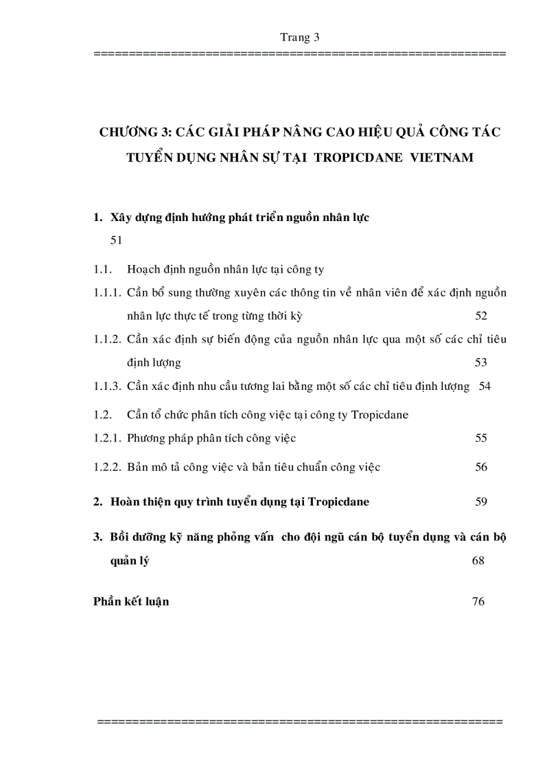 image for page Các giải pháp nâng cao hiệu quả công tác tuyển dụng nhân sự tại công ty Tropicdane Việt Nam