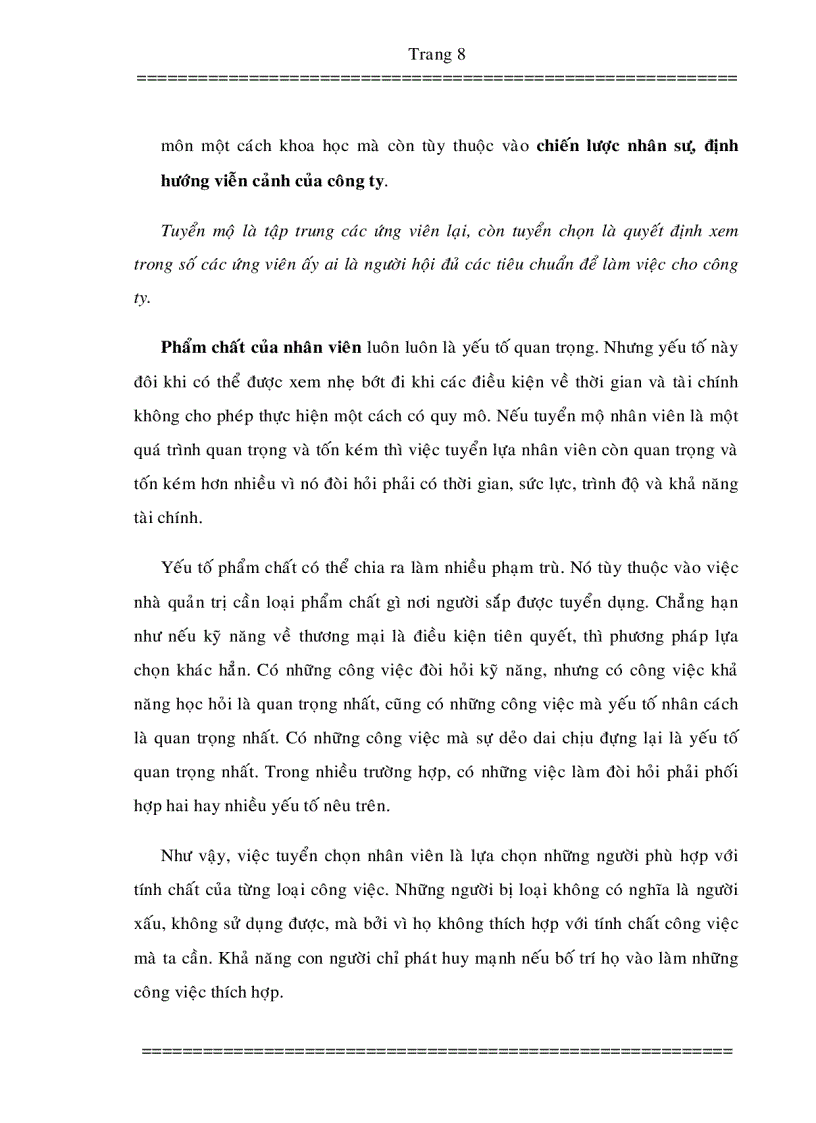 image for page Các giải pháp nâng cao hiệu quả công tác tuyển dụng nhân sự tại công ty Tropicdane Việt Nam