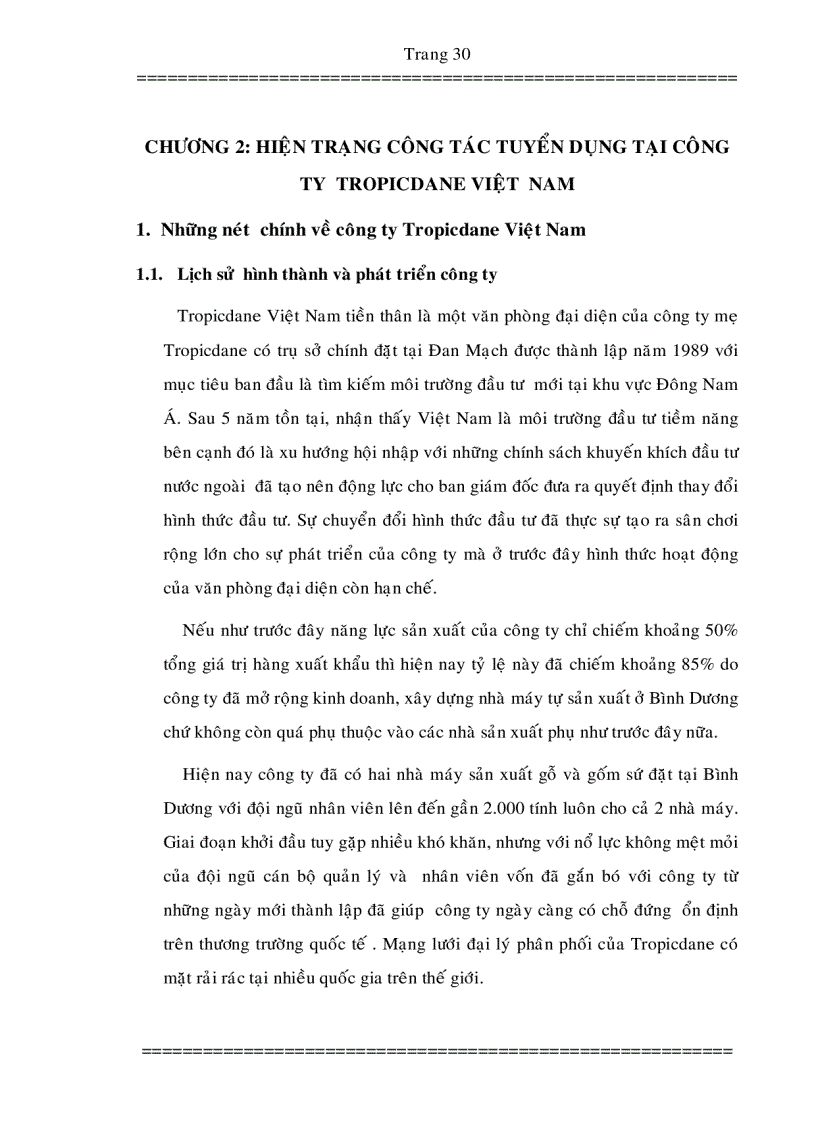 image for page Các giải pháp nâng cao hiệu quả công tác tuyển dụng nhân sự tại công ty Tropicdane Việt Nam