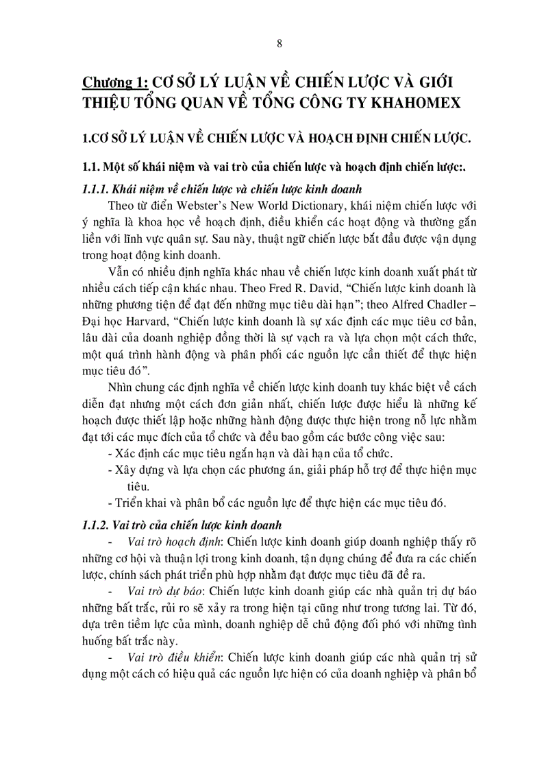image for page Chiến lược định hướng phát triển tổng công ty khahomex