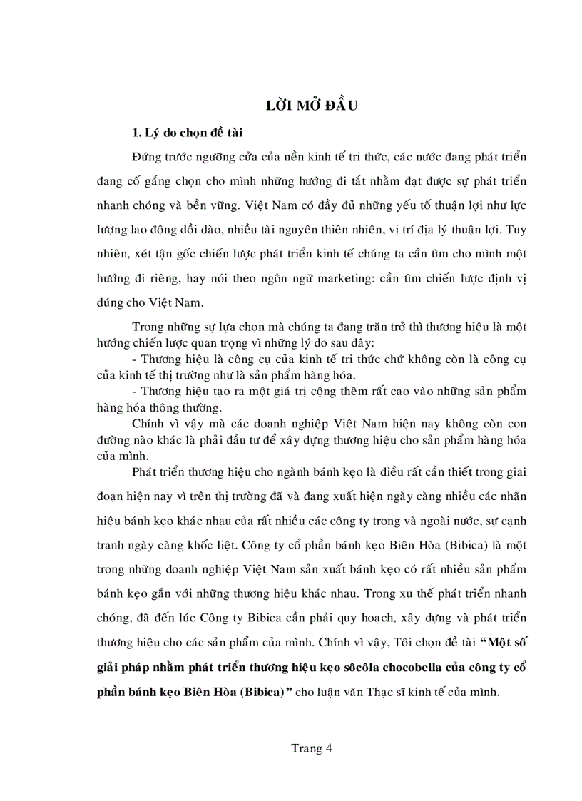 image for page Một số giải pháp nhằm phát triển thương hiệu kẹo sôcôla chocobella của công ty cổ phần bánh kẹo Biên Hòa Bibica