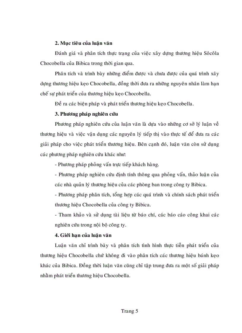 image for page Một số giải pháp nhằm phát triển thương hiệu kẹo sôcôla chocobella của công ty cổ phần bánh kẹo Biên Hòa Bibica
