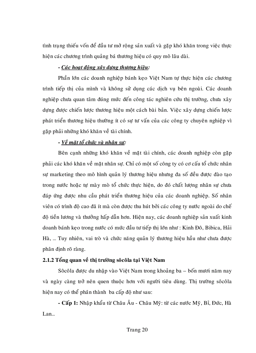 image for page Một số giải pháp nhằm phát triển thương hiệu kẹo sôcôla chocobella của công ty cổ phần bánh kẹo Biên Hòa Bibica