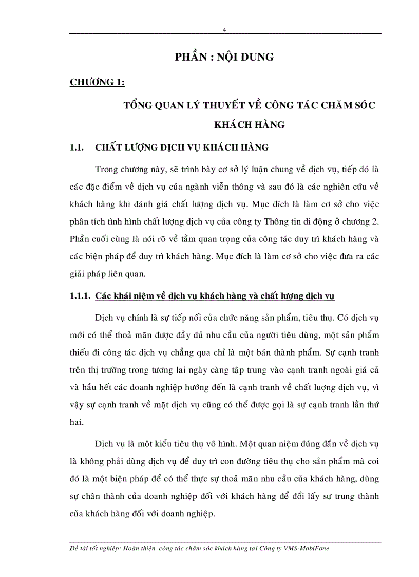 image for page Hoàn thiện công tác chăm sóc khách hàng tại Công ty VMS MobiFone