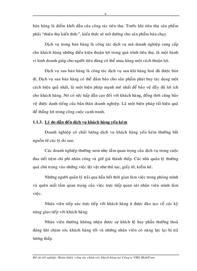 image for page Hoàn thiện công tác chăm sóc khách hàng tại Công ty VMS MobiFone
