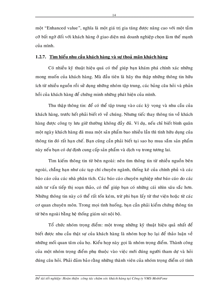 image for page Hoàn thiện công tác chăm sóc khách hàng tại Công ty VMS MobiFone