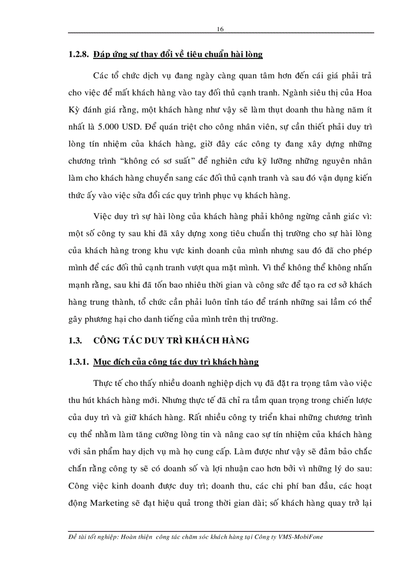 image for page Hoàn thiện công tác chăm sóc khách hàng tại Công ty VMS MobiFone