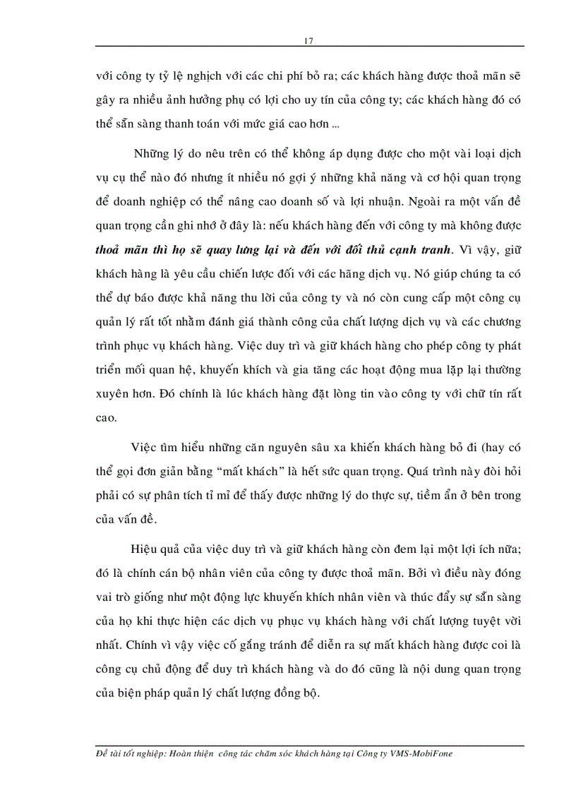 image for page Hoàn thiện công tác chăm sóc khách hàng tại Công ty VMS MobiFone