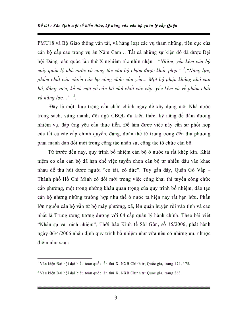 image for page Xác định kiến thức kỹ năng cần thiết của cán bộ quản lý cấp quận