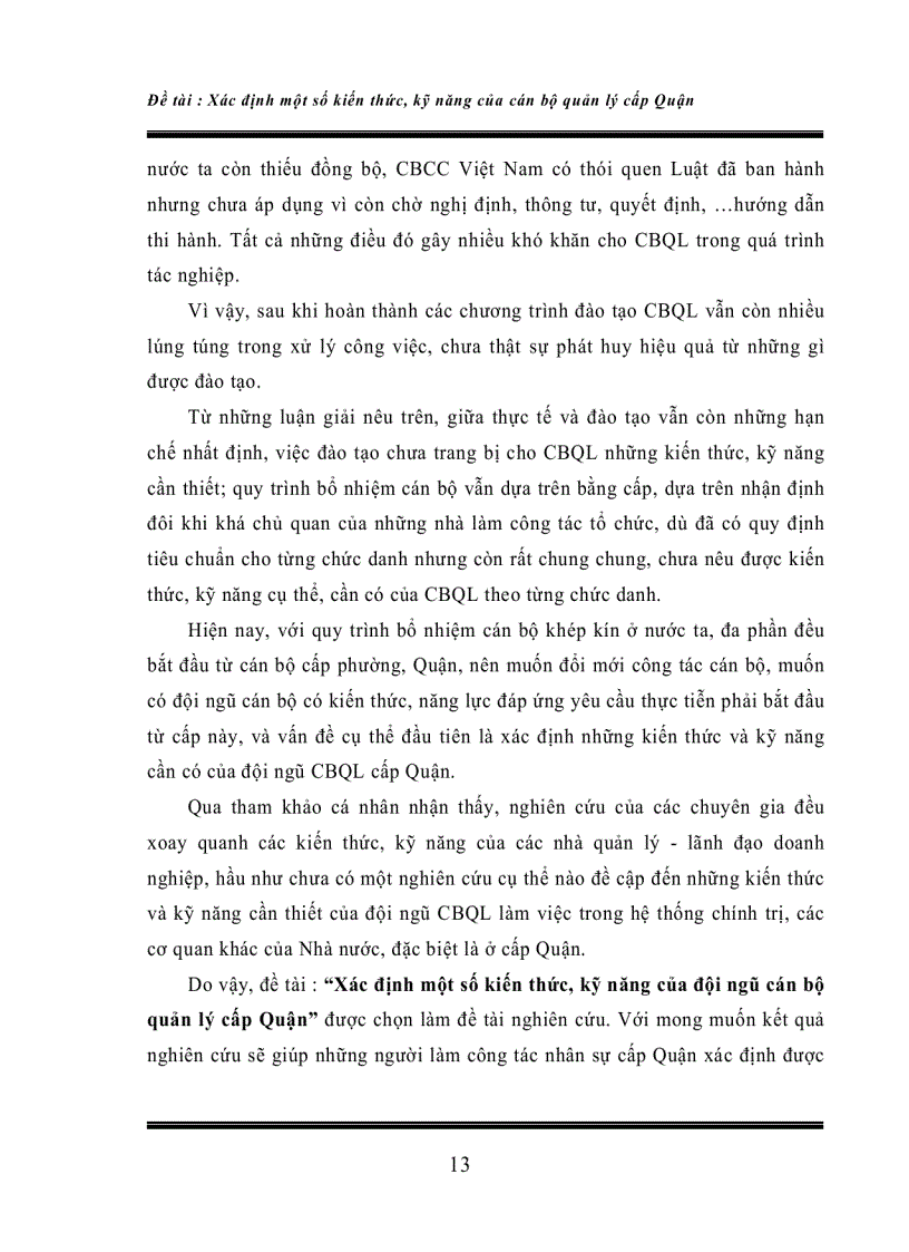 image for page Xác định kiến thức kỹ năng cần thiết của cán bộ quản lý cấp quận