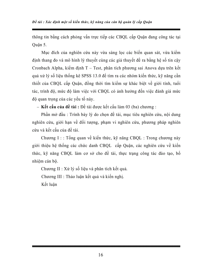 image for page Xác định kiến thức kỹ năng cần thiết của cán bộ quản lý cấp quận