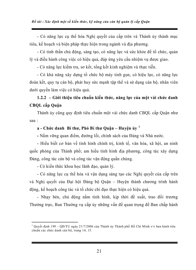 image for page Xác định kiến thức kỹ năng cần thiết của cán bộ quản lý cấp quận