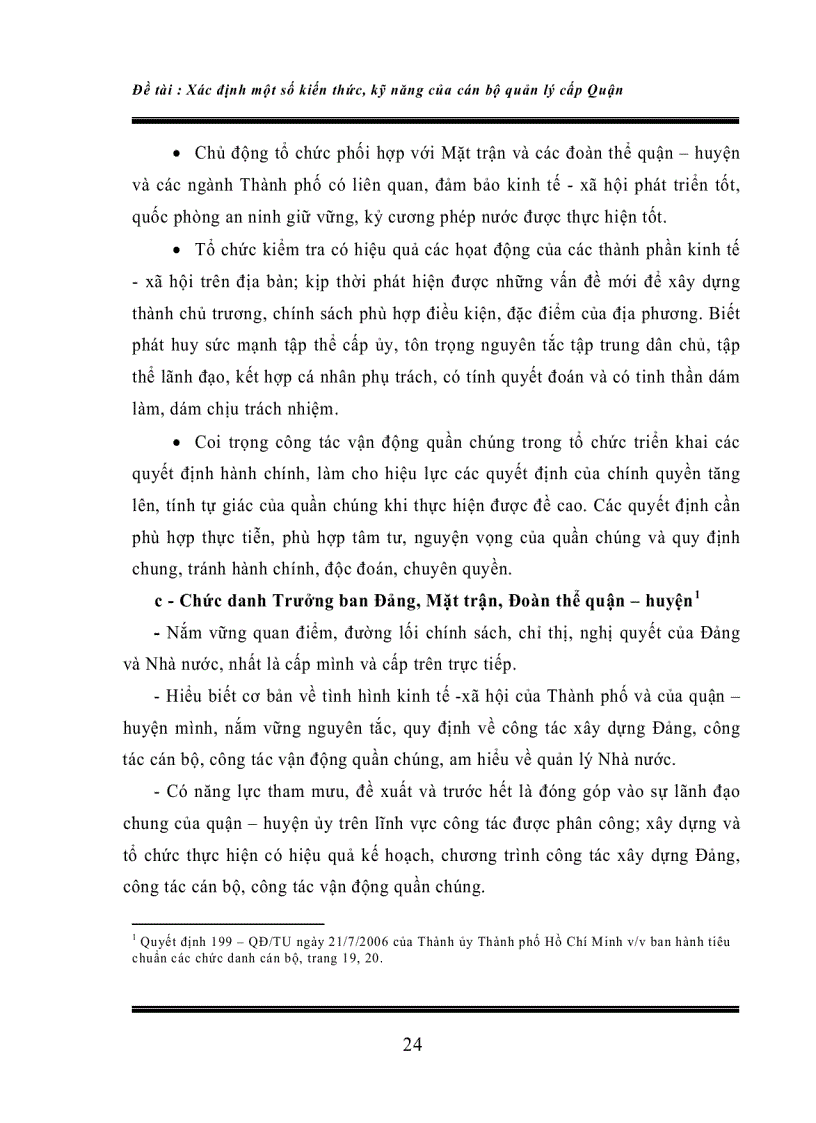 image for page Xác định kiến thức kỹ năng cần thiết của cán bộ quản lý cấp quận