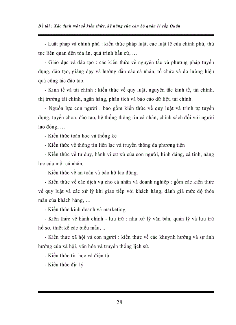 image for page Xác định kiến thức kỹ năng cần thiết của cán bộ quản lý cấp quận