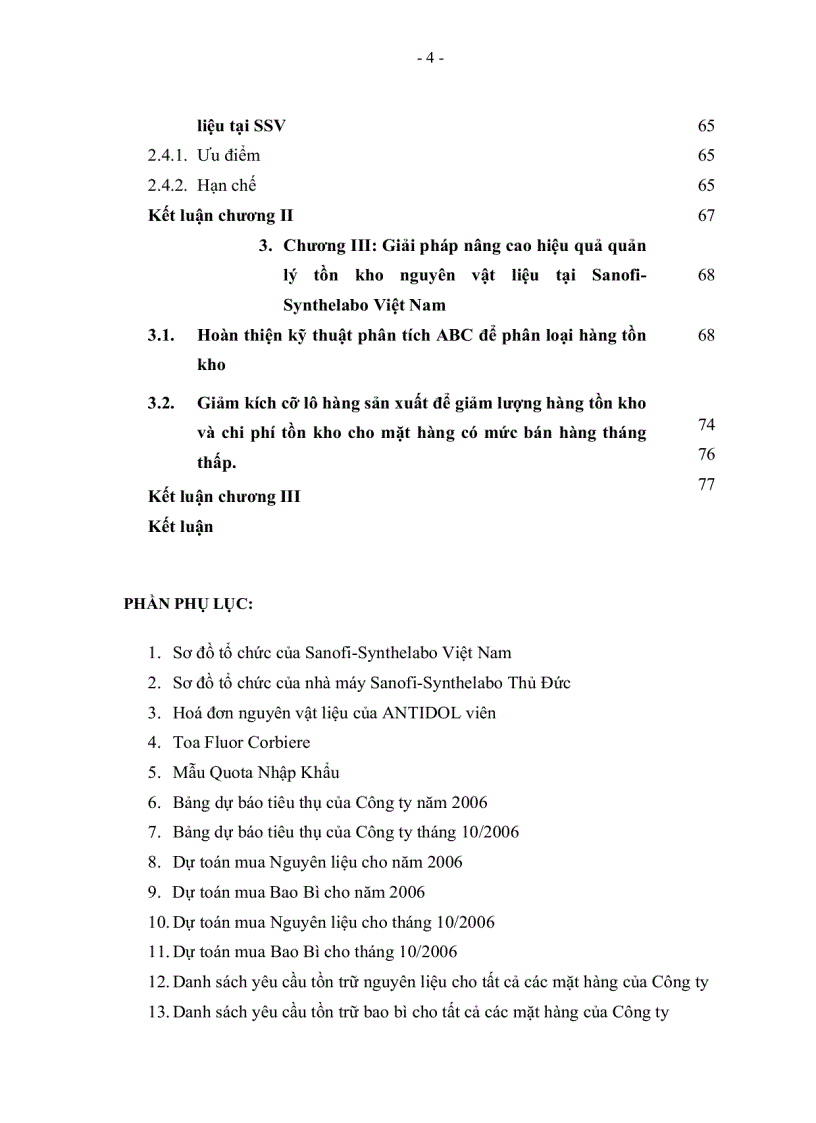 image for page Giải pháp nâng cao hiệu quả quản lý tồn kho nguyên vật liệu tại Sanofi Synthelabo Việt Nam