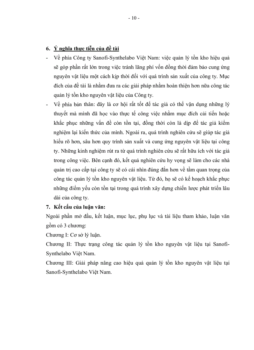 image for page Giải pháp nâng cao hiệu quả quản lý tồn kho nguyên vật liệu tại Sanofi Synthelabo Việt Nam
