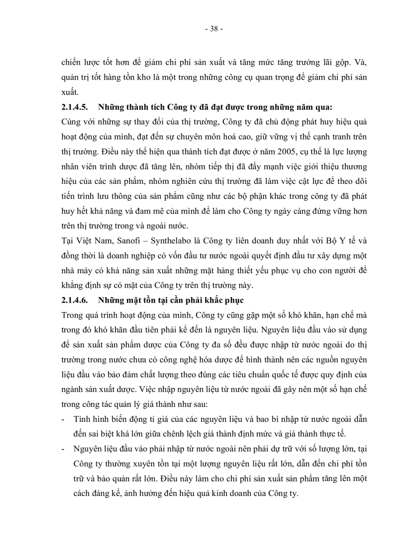 image for page Giải pháp nâng cao hiệu quả quản lý tồn kho nguyên vật liệu tại Sanofi Synthelabo Việt Nam