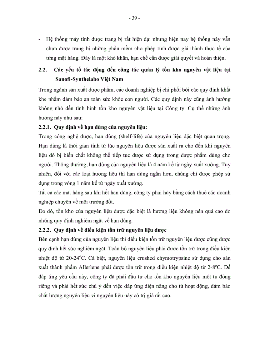image for page Giải pháp nâng cao hiệu quả quản lý tồn kho nguyên vật liệu tại Sanofi Synthelabo Việt Nam