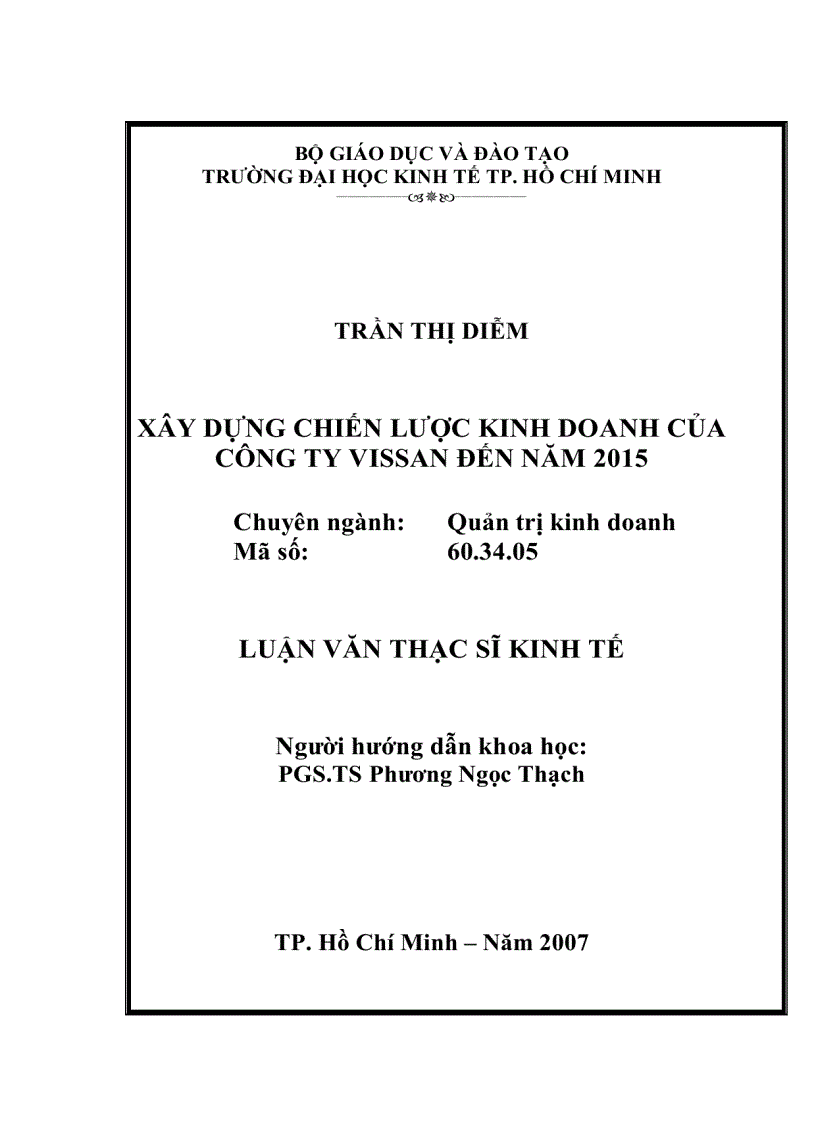 image for page Chiến lược kinh doanh của công ty vissan đến năm 2015