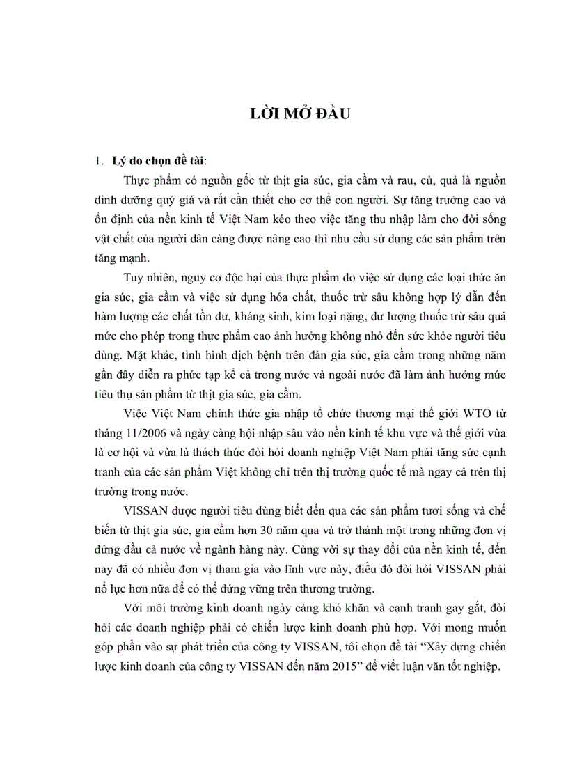 image for page Chiến lược kinh doanh của công ty vissan đến năm 2015