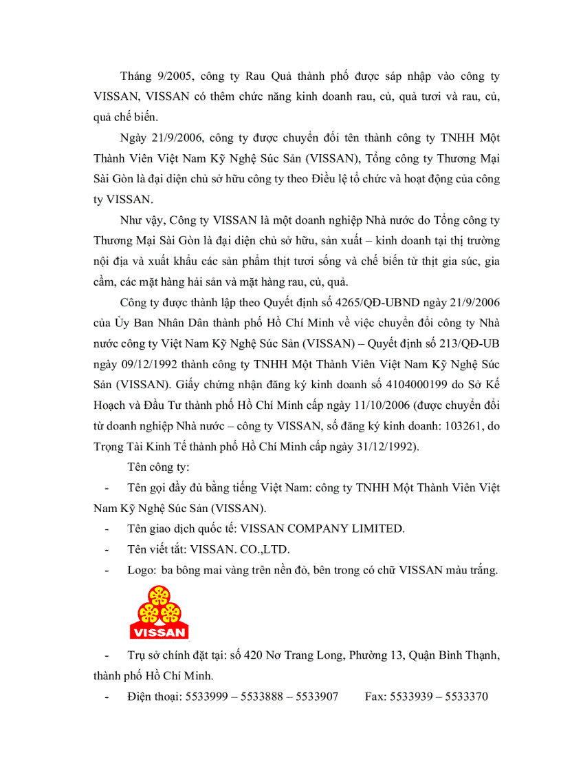 image for page Chiến lược kinh doanh của công ty vissan đến năm 2015