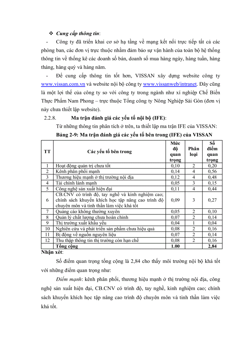 image for page Chiến lược kinh doanh của công ty vissan đến năm 2015