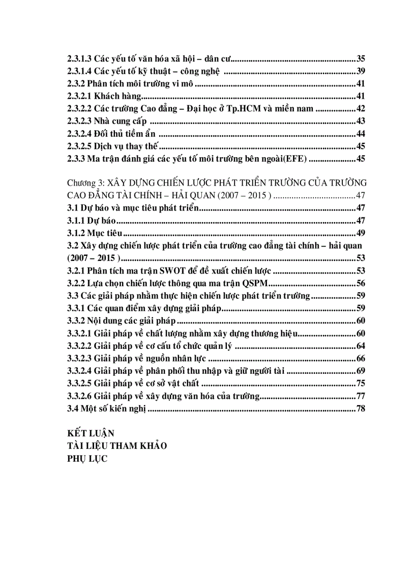 image for page Chiến lược phát triển trường của trường cao đẳng tài chính hải quan 2007 2015