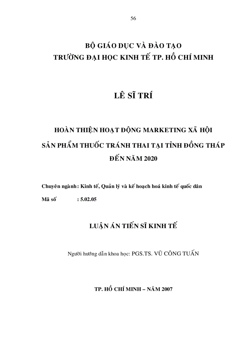 image for page Hoàn thiện hoạt động marketing xã hội sản phẩm thuốc tránh thai tại tỉnh đồng tháp đến năm 2020