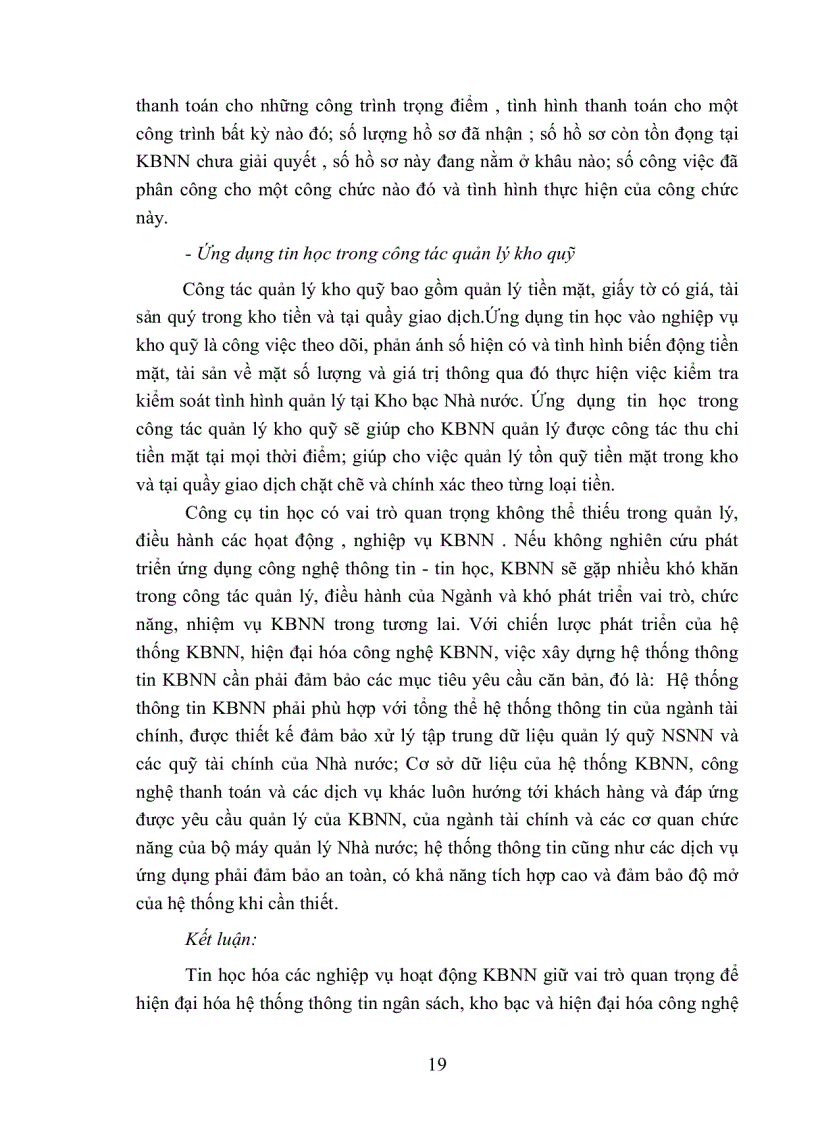 image for page Ứng dụng công nghệ tin học trong quản lý của hệ thống Kho bạc Nhà nước Việt Nam Thực trạng và giải pháp