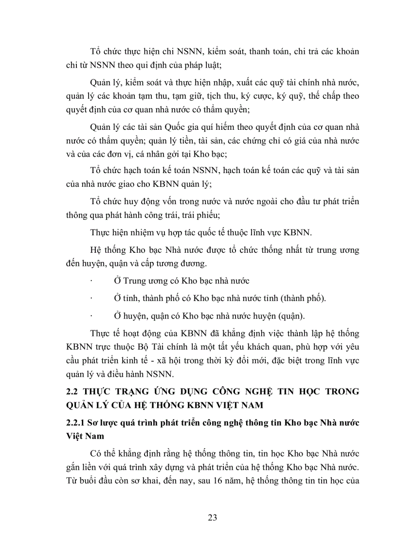image for page Ứng dụng công nghệ tin học trong quản lý của hệ thống Kho bạc Nhà nước Việt Nam Thực trạng và giải pháp
