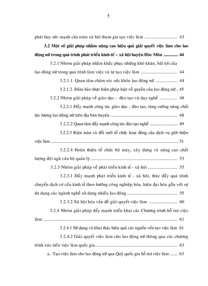 image for page Giải pháp nhằm nâng cao hiệu quả giải quyết việc làm cho lao động nữ trong quá trình phát triển kinh tế xã hội huyện hóc môn