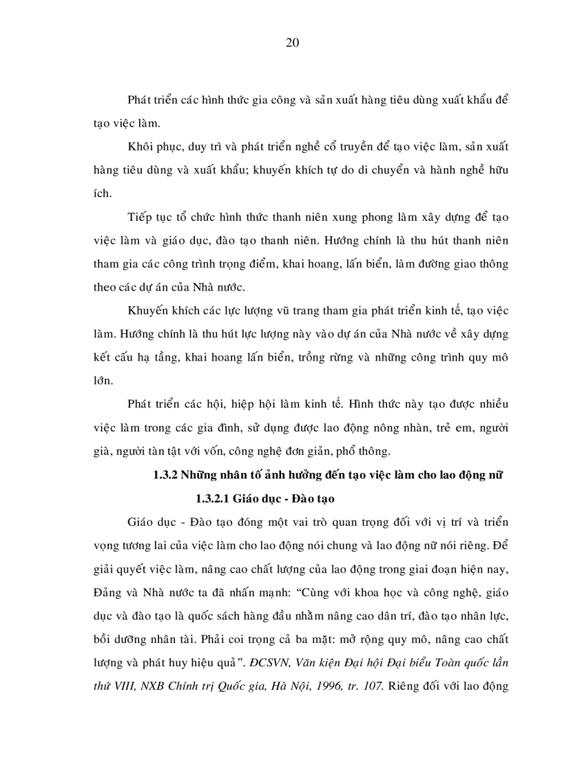 image for page Giải pháp nhằm nâng cao hiệu quả giải quyết việc làm cho lao động nữ trong quá trình phát triển kinh tế xã hội huyện hóc môn