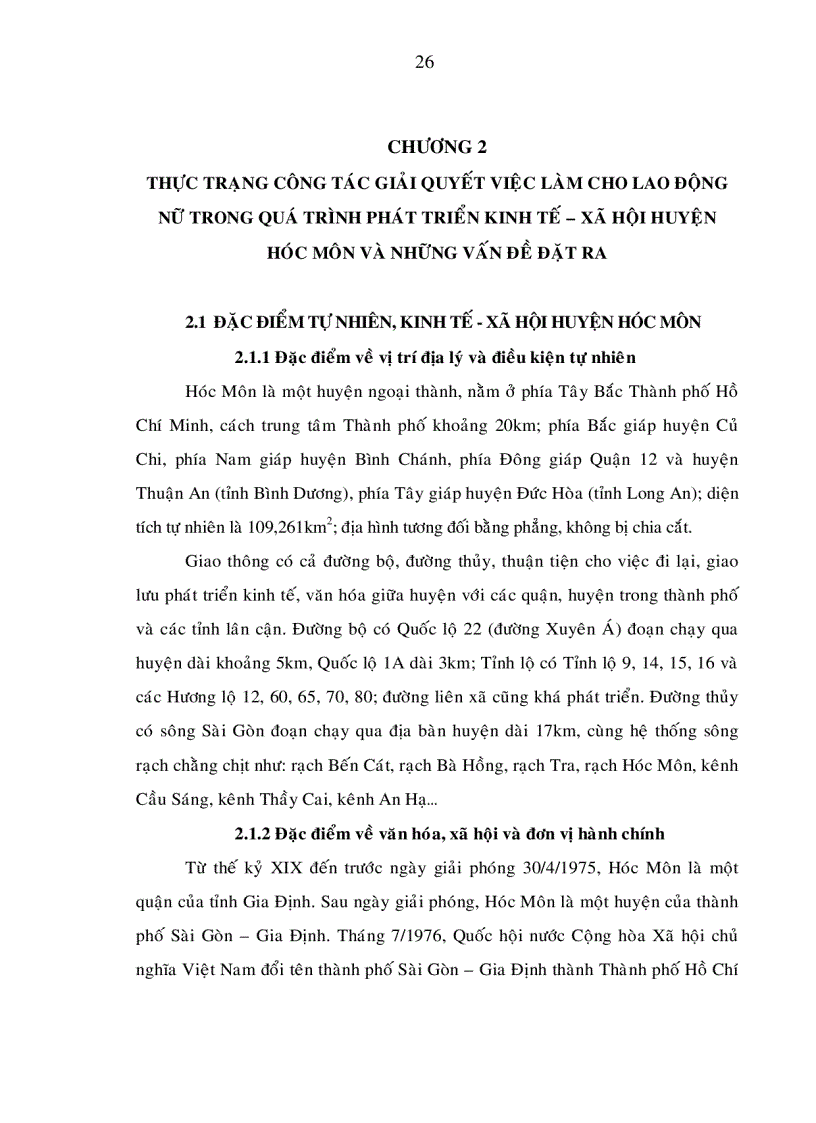 image for page Giải pháp nhằm nâng cao hiệu quả giải quyết việc làm cho lao động nữ trong quá trình phát triển kinh tế xã hội huyện hóc môn