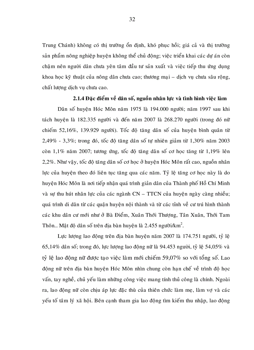image for page Giải pháp nhằm nâng cao hiệu quả giải quyết việc làm cho lao động nữ trong quá trình phát triển kinh tế xã hội huyện hóc môn