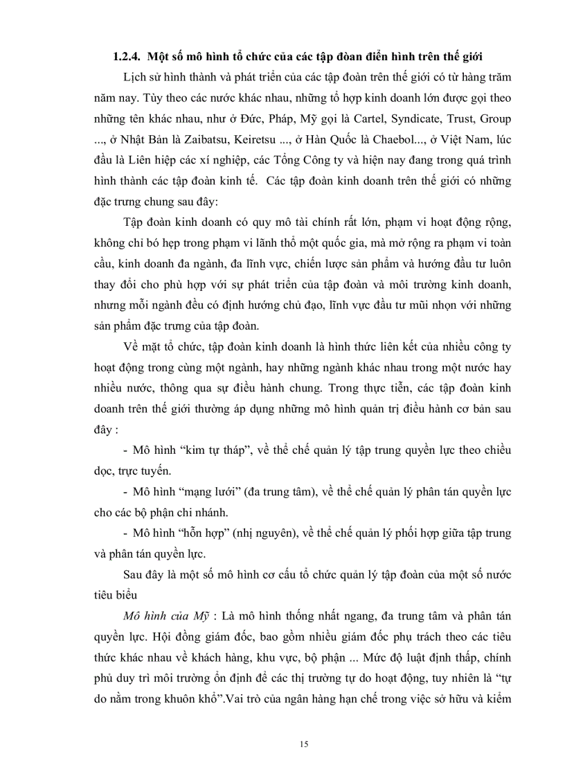 image for page Phân tích mô hình và cấu trúc của tập đoàn tài chính ngân hàng ứng dụng vào ngân hàng đầu tư và phát triển việt nam trong quá trình chuyển đổi mô hình tổ chức