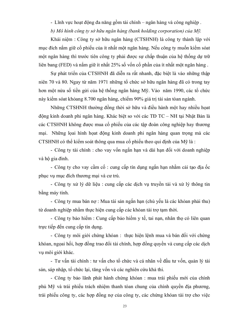 image for page Phân tích mô hình và cấu trúc của tập đoàn tài chính ngân hàng ứng dụng vào ngân hàng đầu tư và phát triển việt nam trong quá trình chuyển đổi mô hình tổ chức