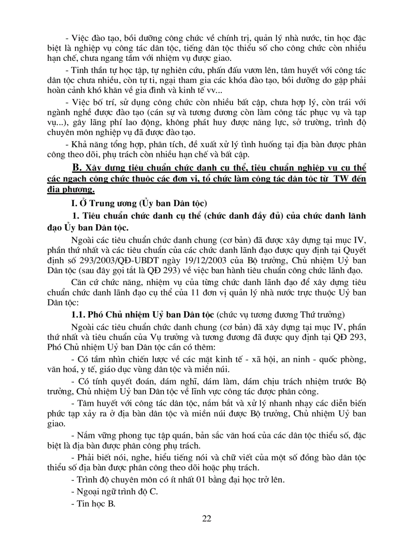 image for page Xây dựng tiêu chuẩn chức danh tiêu chuẩn nghiệp vụ các ngạch công chức thuộc các đơn vị tổ chức làm công tác dân tộc từ trung ương đến địa phương