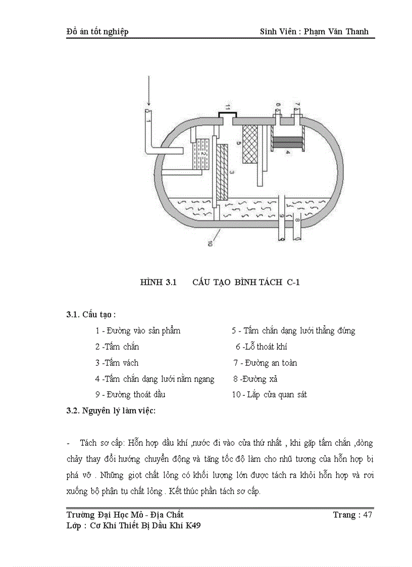 image for page Nghiên cứu Bình Tách C 1 và hệ thống điều chỉnh kiểm tra mực chất lỏng và áp suất bình tách C1 trong hệ thống thu gom
