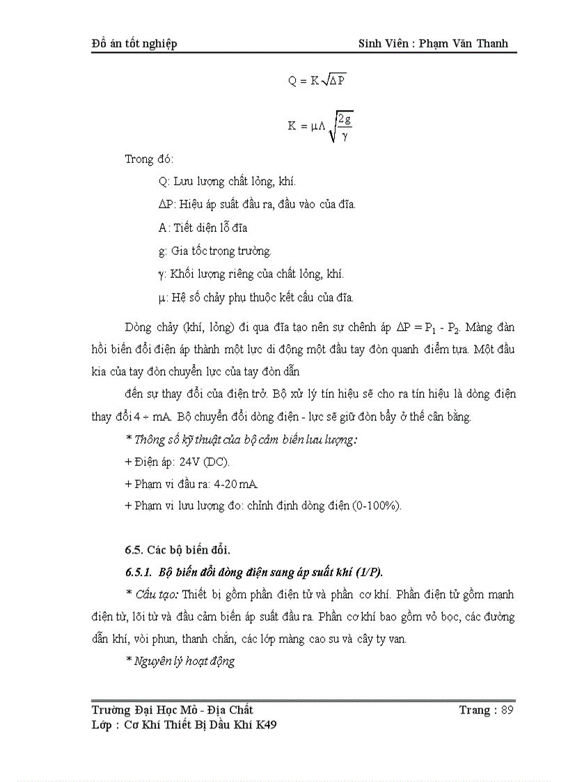 image for page Nghiên cứu Bình Tách C 1 và hệ thống điều chỉnh kiểm tra mực chất lỏng và áp suất bình tách C1 trong hệ thống thu gom